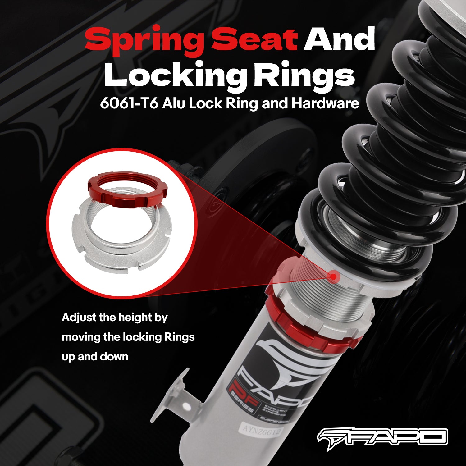 32-Level Damping Coilover for HONDA ACCORD 2003-2007 ACURA TSX 2004-2008 PF012320