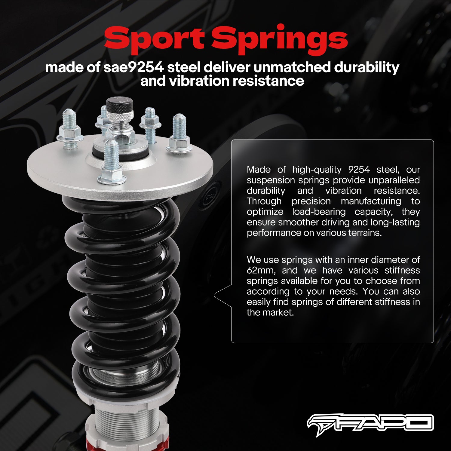 32-Level Damping Coilover for HONDA ACCORD 2003-2007 ACURA TSX 2004-2008 PF012320