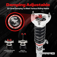 32-Level Damping Coilover for Acura TLX 1st Gen UB1/UB2/UB3/UB4 2015-2020 PF012630