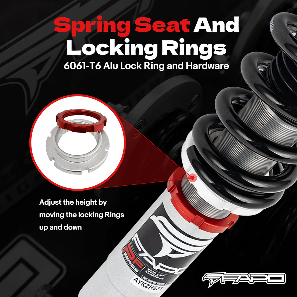 32-Way Adjustable Damping Coilover for Audi A4 4th Gen FWD B8/8K 2008-2016 & Audi S4 B8/8K 2009-2016 PF014330