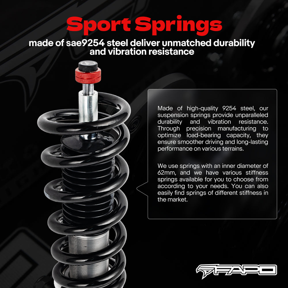 32-Way Adjustable Damping Coilover for Audi A4 4th Gen FWD B8/8K 2008-2016 & Audi S4 B8/8K 2009-2016 PF014330