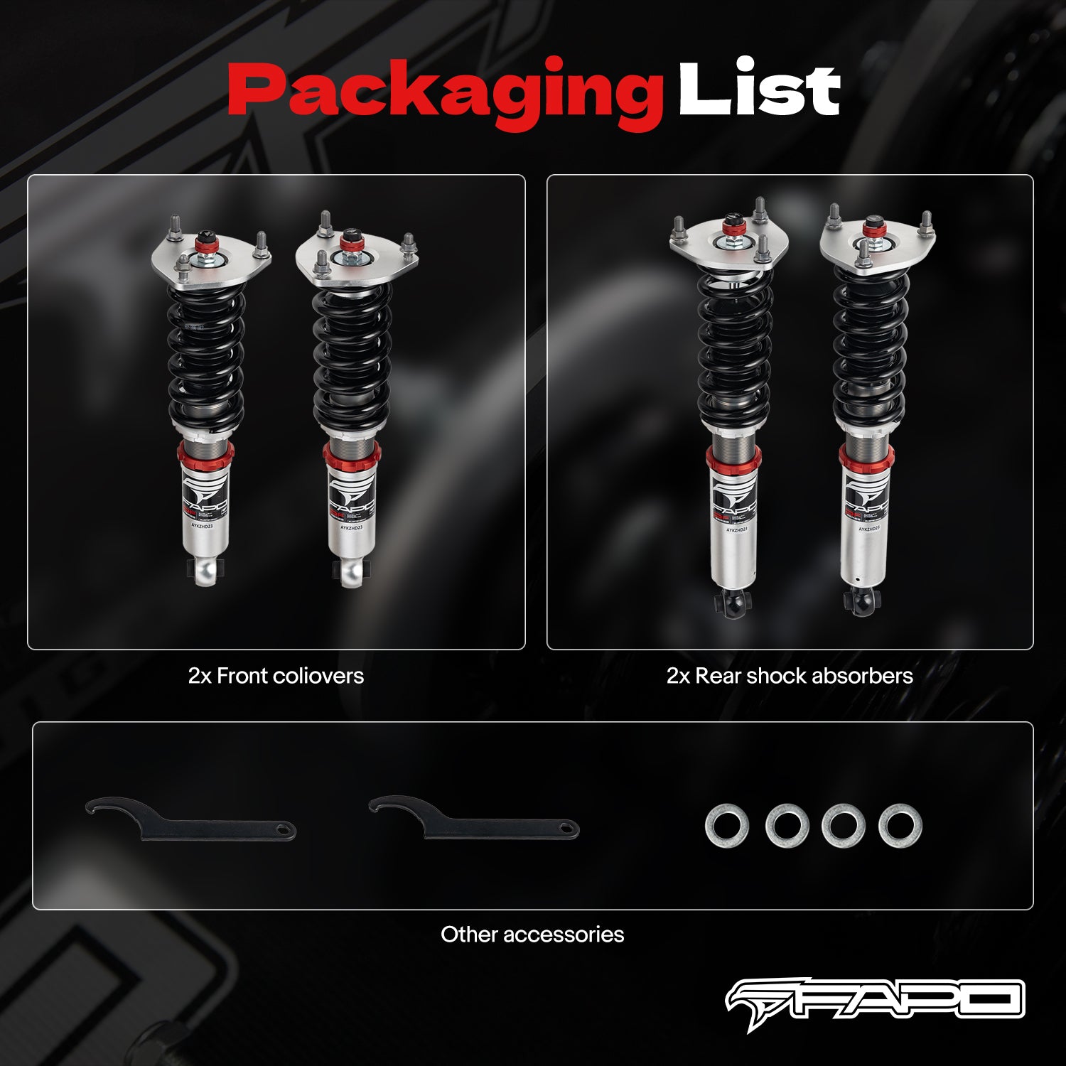 32-Level Damping Coilover for Lexus LS400 1st Gen XF10/UCF10 1989-1994 PF015230