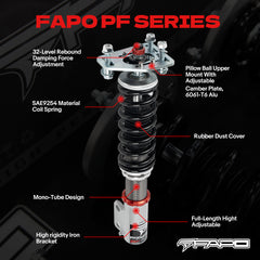 32-Level Damping Coilover for Ford Fairmont 1981-1983 & Mustang 3rd Gen 1979-1993 PF017130