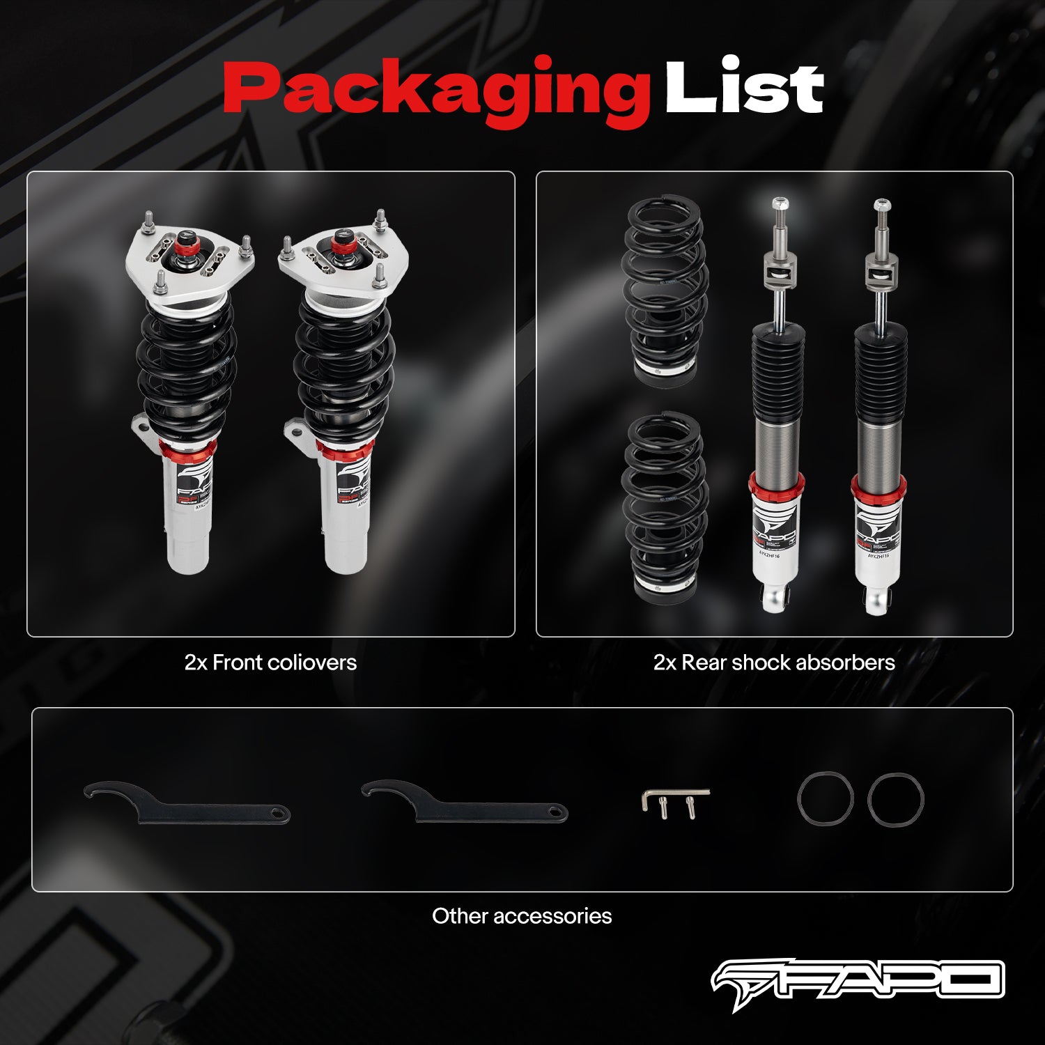 32-Level Damping Coilover Volkswagen R32 MK5/A5 2008 & VW Rabbit MK5 2006-2009 PF024830
