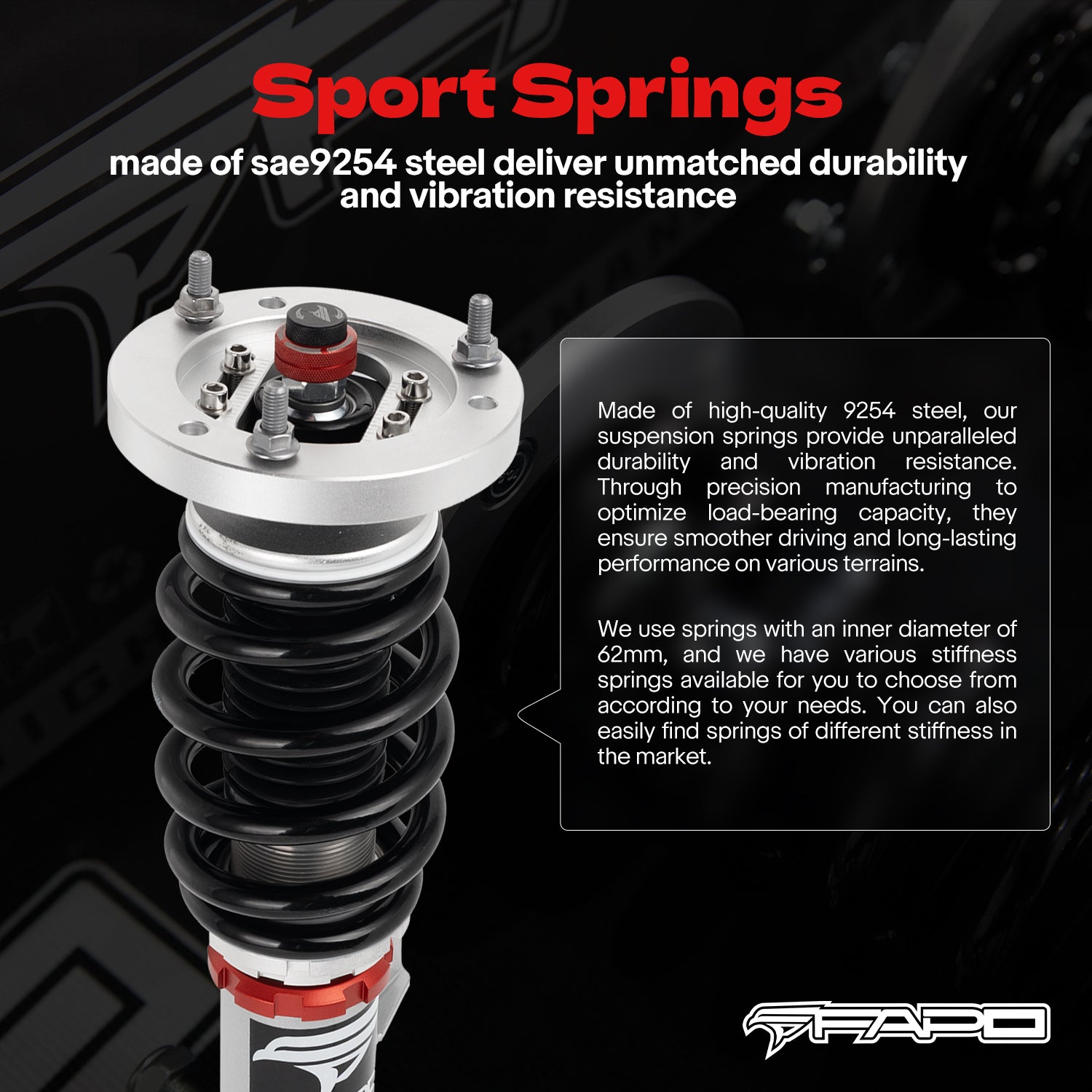 32-Way Adjustable Damping Coilover for BMW 3 Series 4th Gen (Rear Integrated) E46 (non-M) 1997-2006 PF026130