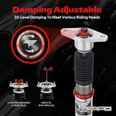 32-Way Adjustable Damping Coilovers for Volvo V60 1st Gen DE 11-18 & Volvo V60 1st Gen DE 2011-2018 PF027230
