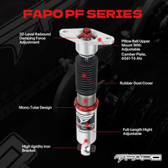 32-Way Adjustable Damping Coilovers for Volvo V60 1st Gen DE 11-18 & Volvo V60 1st Gen DE 2011-2018 PF027230