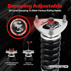 32-Way Adjustable Damping Coilover for Ford Mustang 6th Gen 2.3T/5.0L (without electronic damping) S550 2015-2023 PF027430