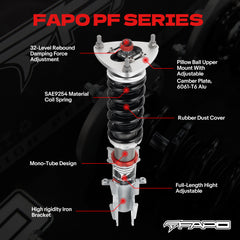 32-Way Adjustable Damping Coilover for Ford Mustang 6th Gen 2.3T/5.0L (without electronic damping) S550 2015-2023 PF027430