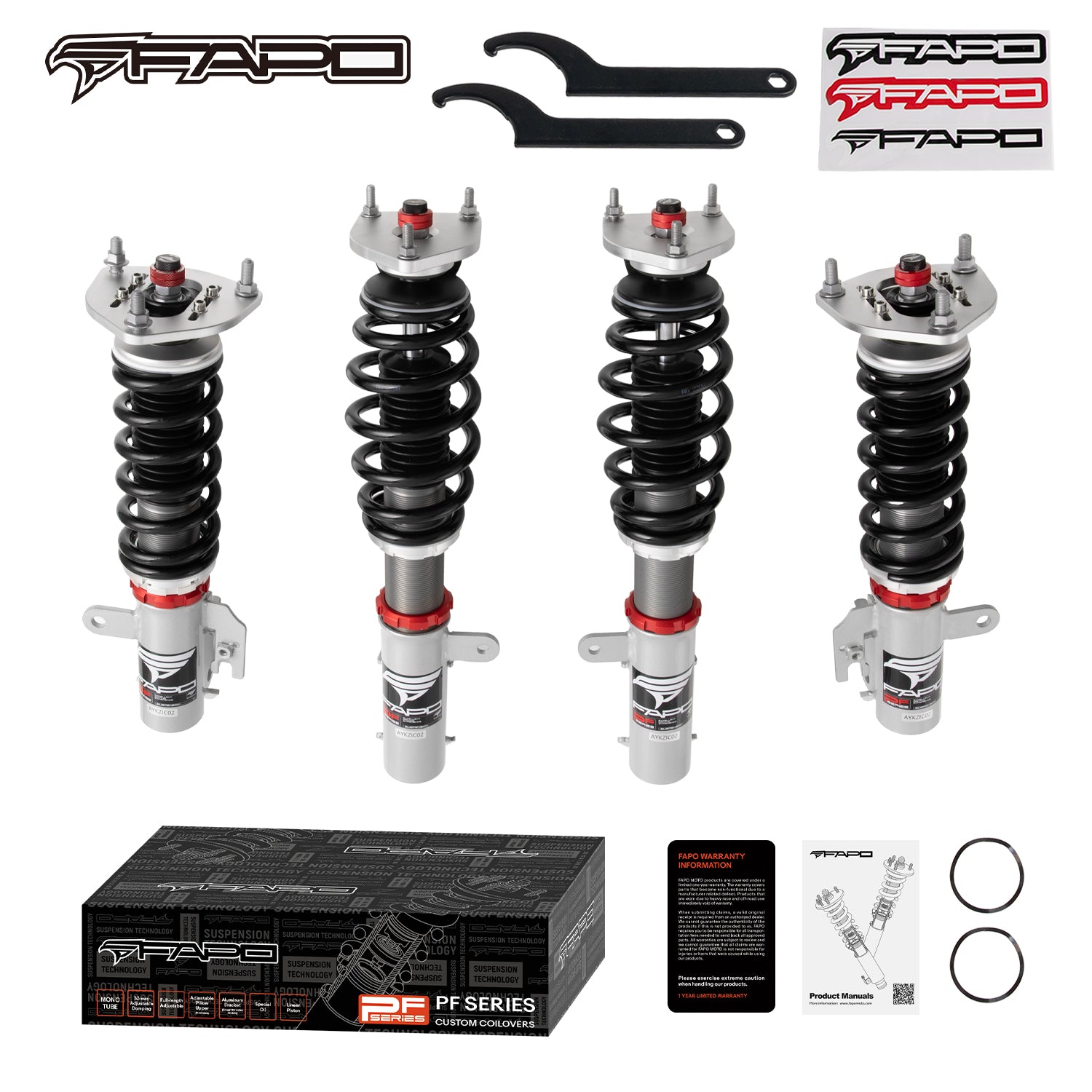 32-Level Adjustable Coilovers for 1996-2002 Toyota Camry 4th Gen SXV20 MCV20 PF035530