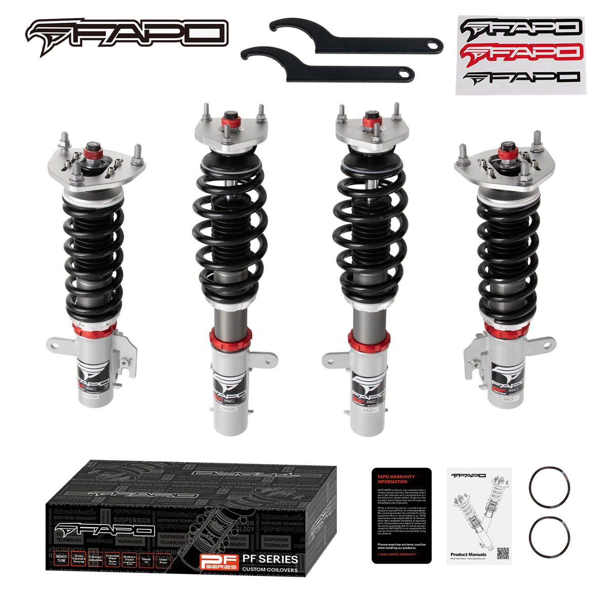 32-Level Adjustable Coilovers for 1996-2002 Toyota Camry 4th Gen SXV20 MCV20 PF035530