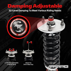 32-Way Adjustable Damping Coilover for Mercedes-Benz C-Class 4th Gen 2WD W205/S205/C205/A205 2014-2021 PF056330