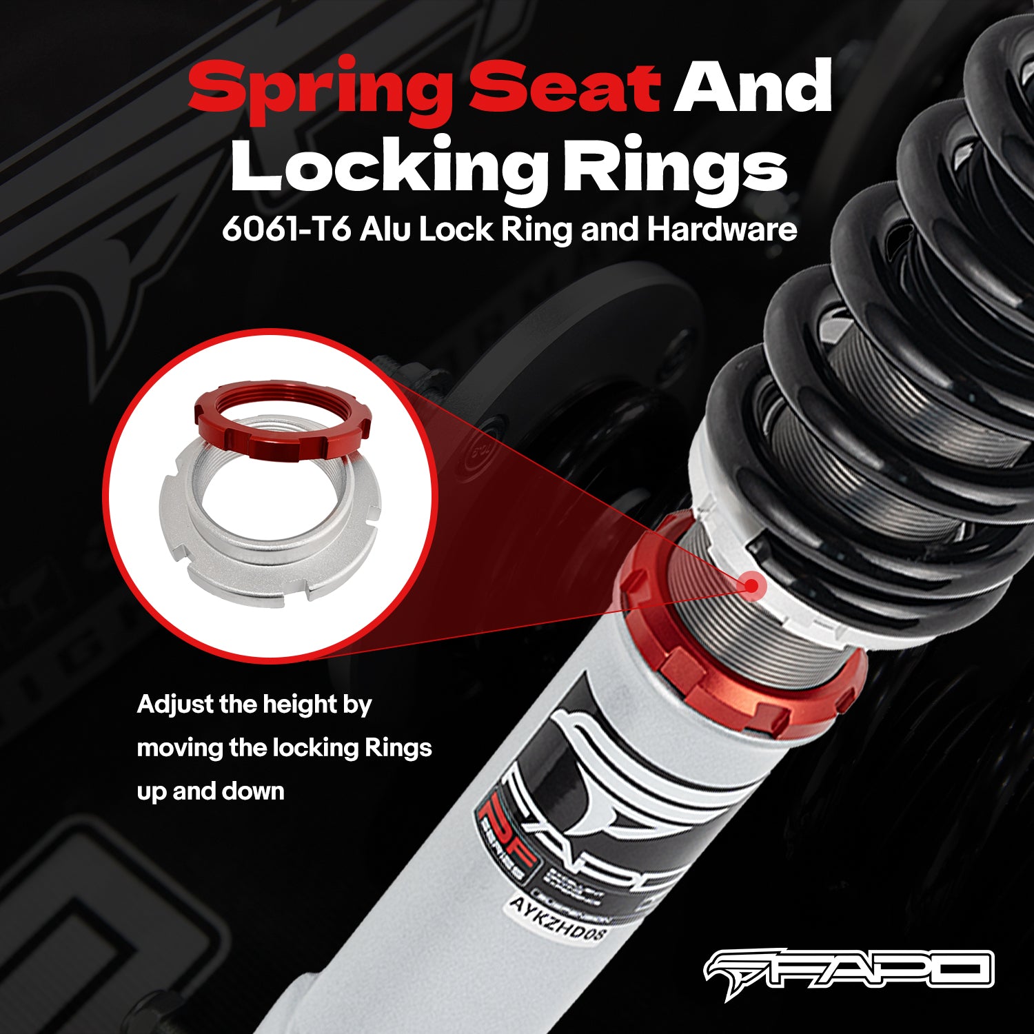 32-Way Adjustable Damping Coilover for Mercedes-Benz C-Class 4th Gen 2WD W205/S205/C205/A205 2014-2021 PF056330