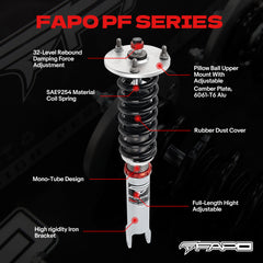 32-Way Adjustable Damping Coilover for Mercedes-Benz C-Class 4th Gen 2WD W205/S205/C205/A205 2014-2021 PF056330