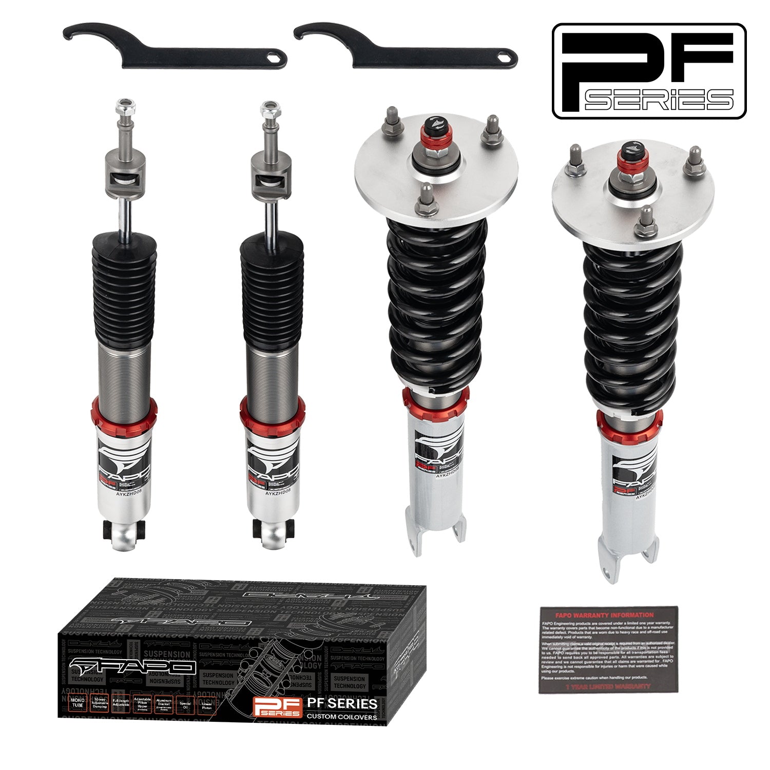 32-Way Adjustable Damping Coilover for Mercedes-Benz C-Class 4th Gen 2WD W205/S205/C205/A205 2014-2021 PF056330