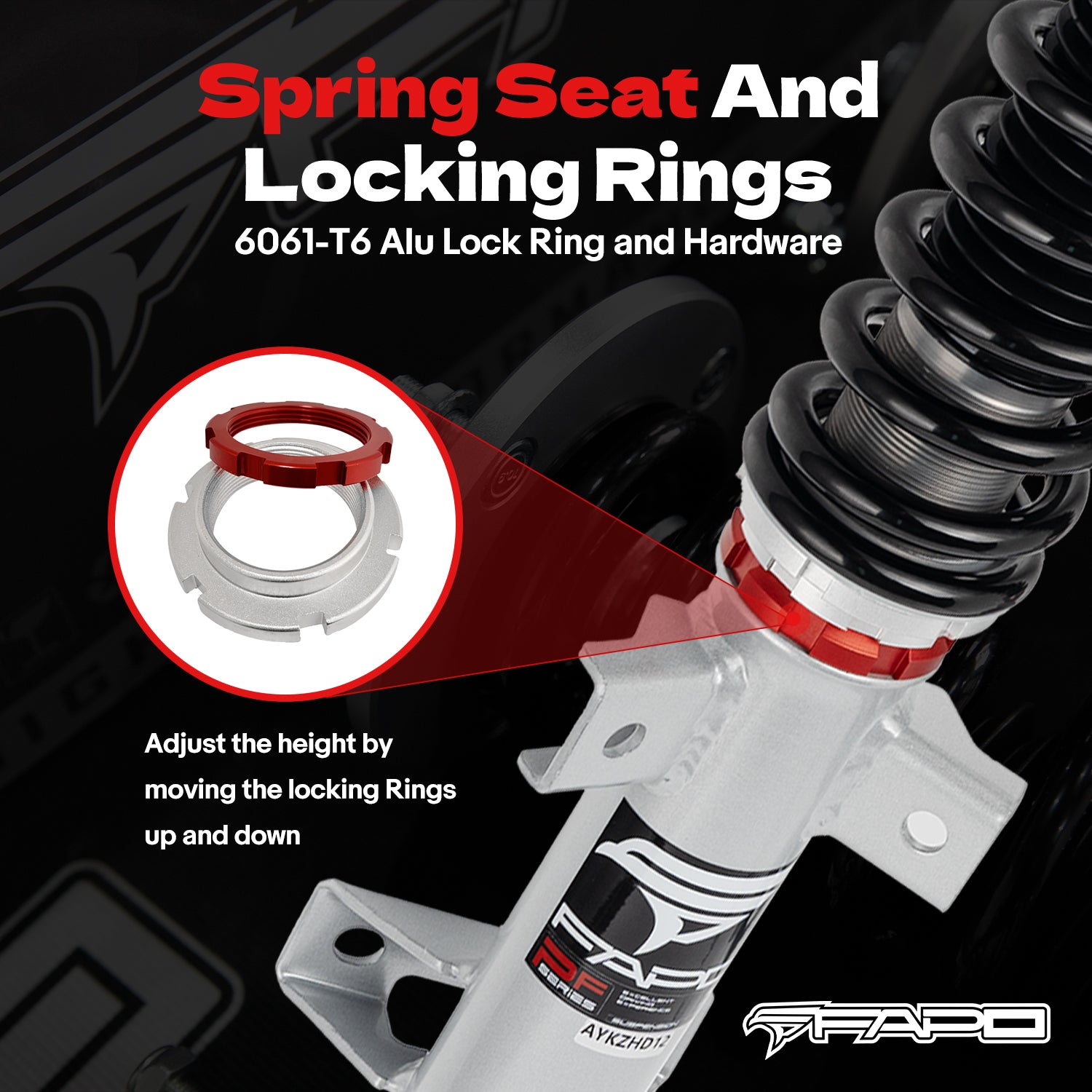 32-Way Adjustable Damping Coilover for Mercedes-Benz C-Class 3rd Gen RWD W204/S204 2007-2014 PF056430
