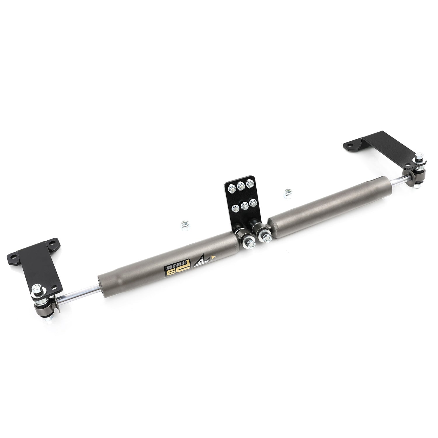 Dual Steering Stabilizer Kit Compatible with Ford F-250 F-350 Super Duty 4WD 1999-2004, 2.0" Twin-tube PJ067510