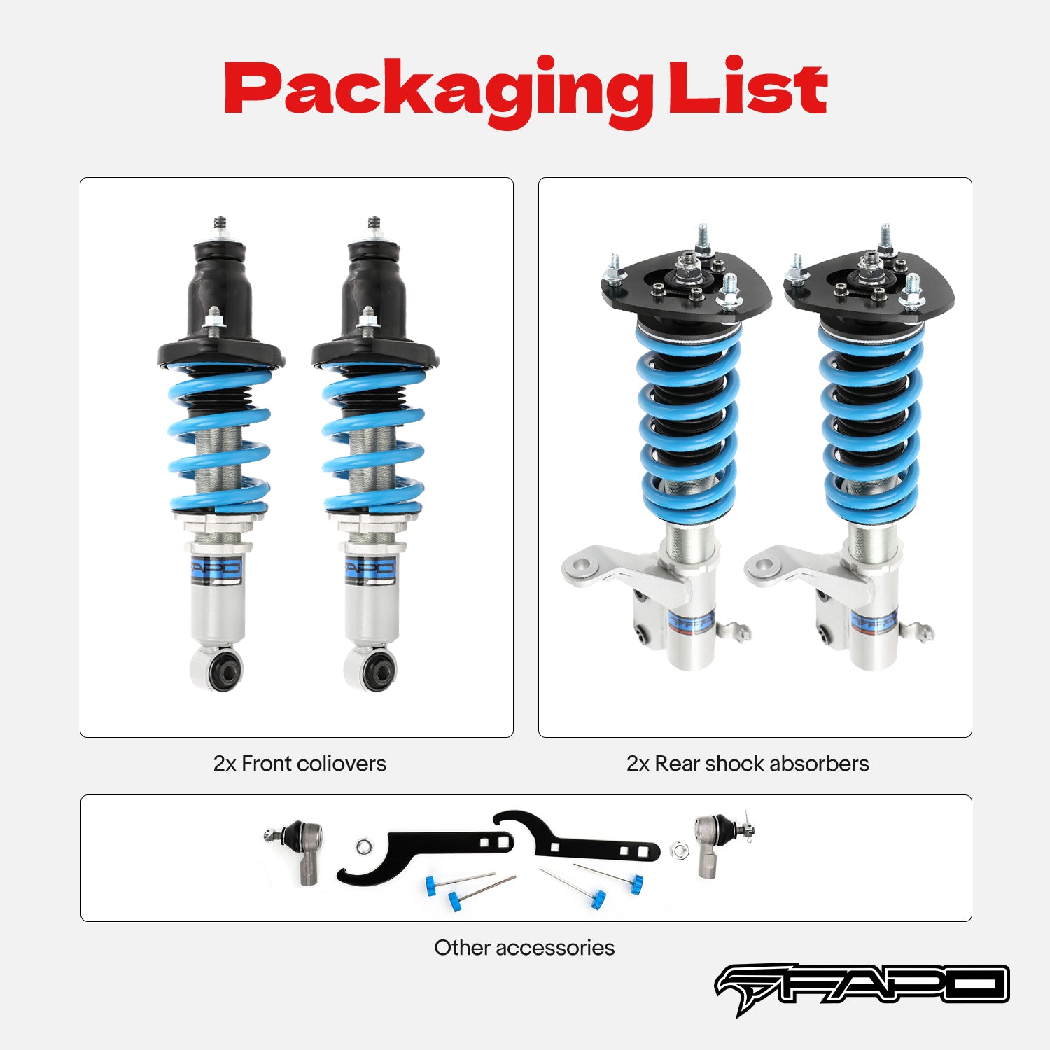 16-Level Damping Coilover for Honda Civic & SI 2001-2005 EM2 EP3 PS002120