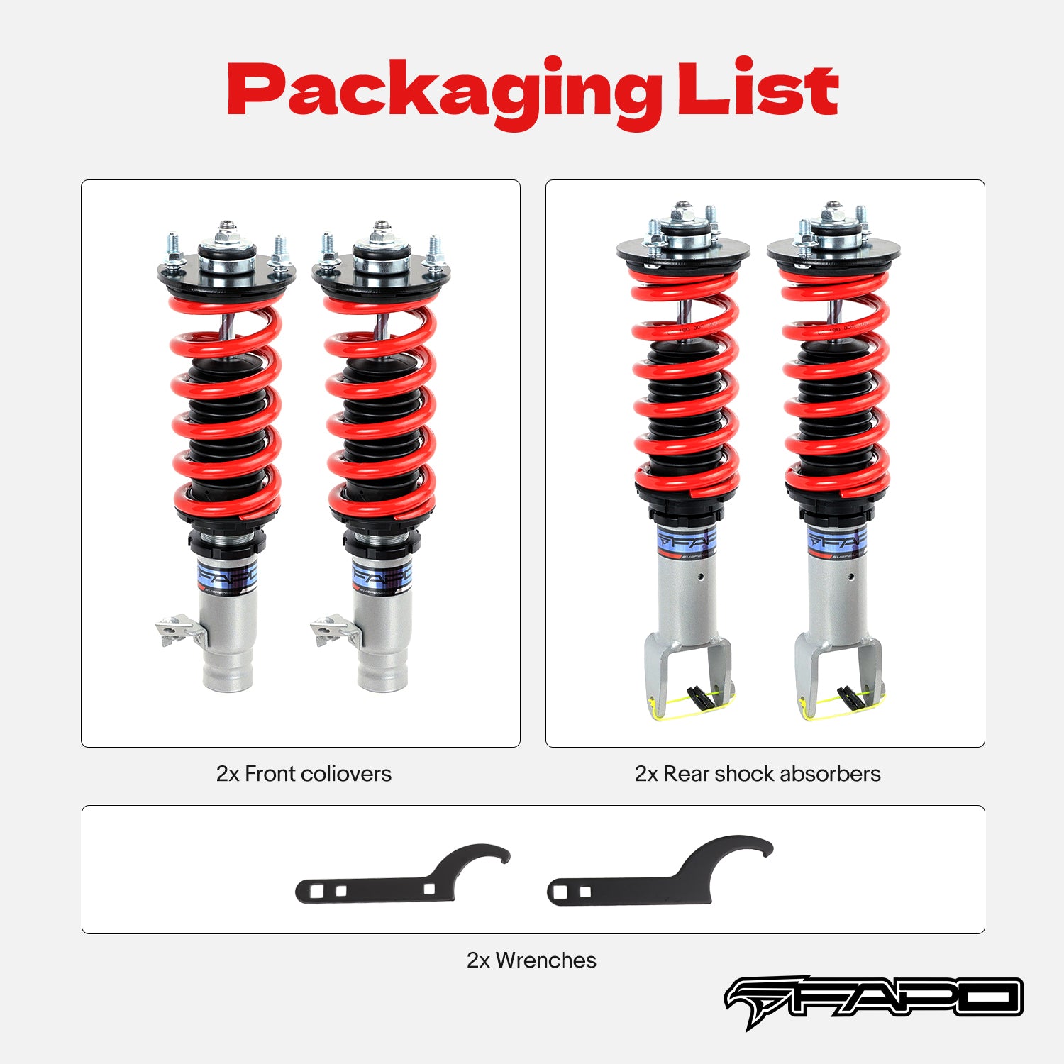 Coilover for Honda Civic 6th Gen 1996-2000 5th Gen 1992-1995 Acura Integra 3rd Gen 1994-2001 PS002410