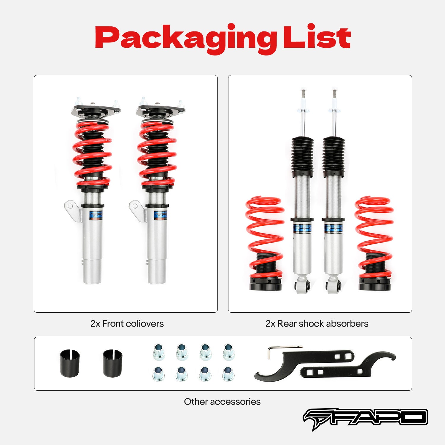 Coilover for Volkswagen Golf MK7/A7/MQB 2012-2020 & VW Jetta VS5 2019+ PS004810