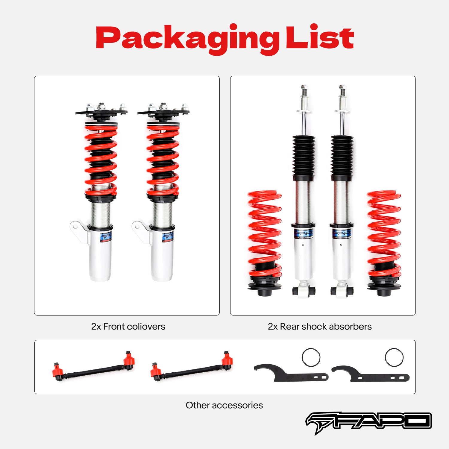Coilover for BMW M3 E90/E92/E93 2007-2011 Adj Height PS016410