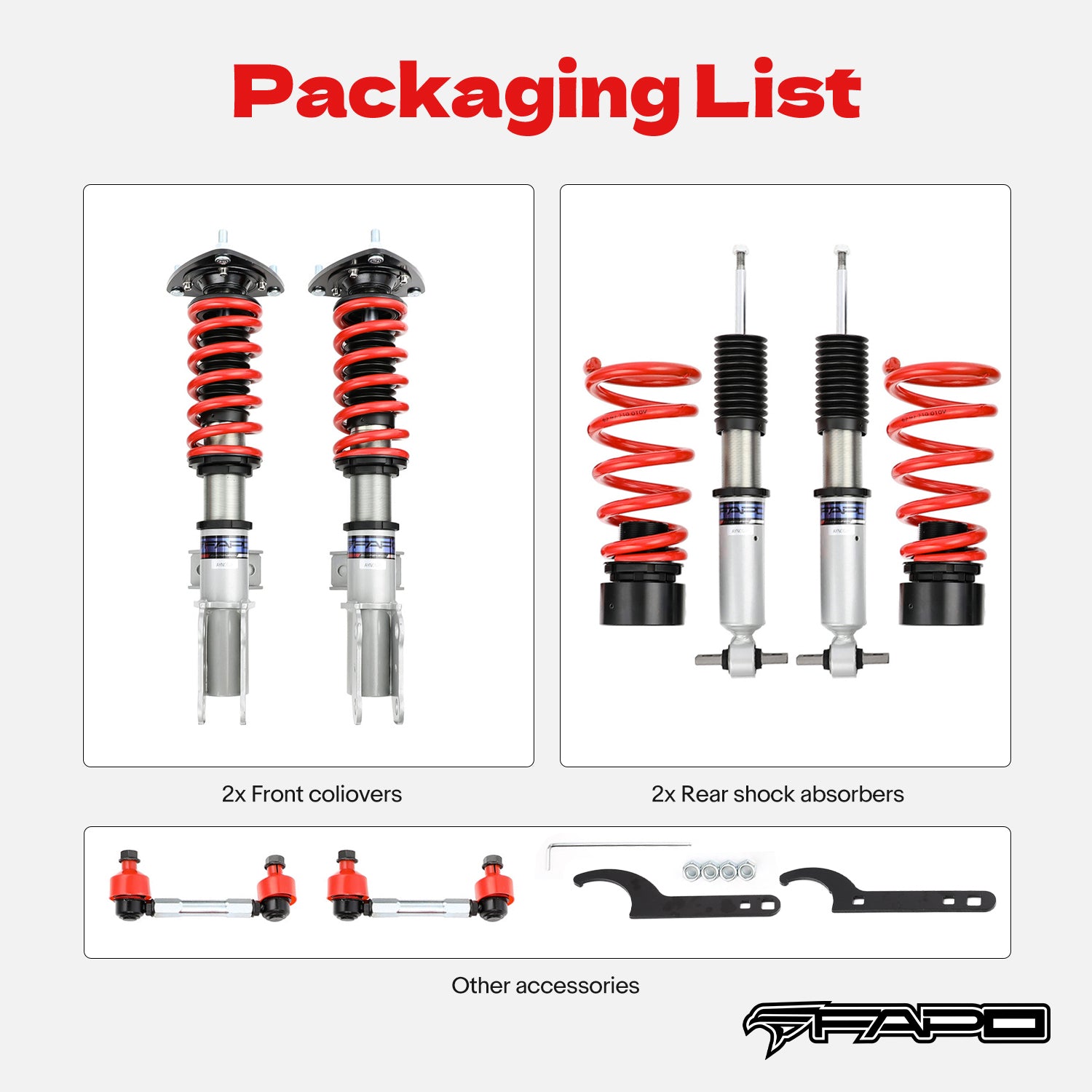 Coilover for Ford Mustang 6th Gen 2.3T/5.0T S550 2015-2023 PS027410