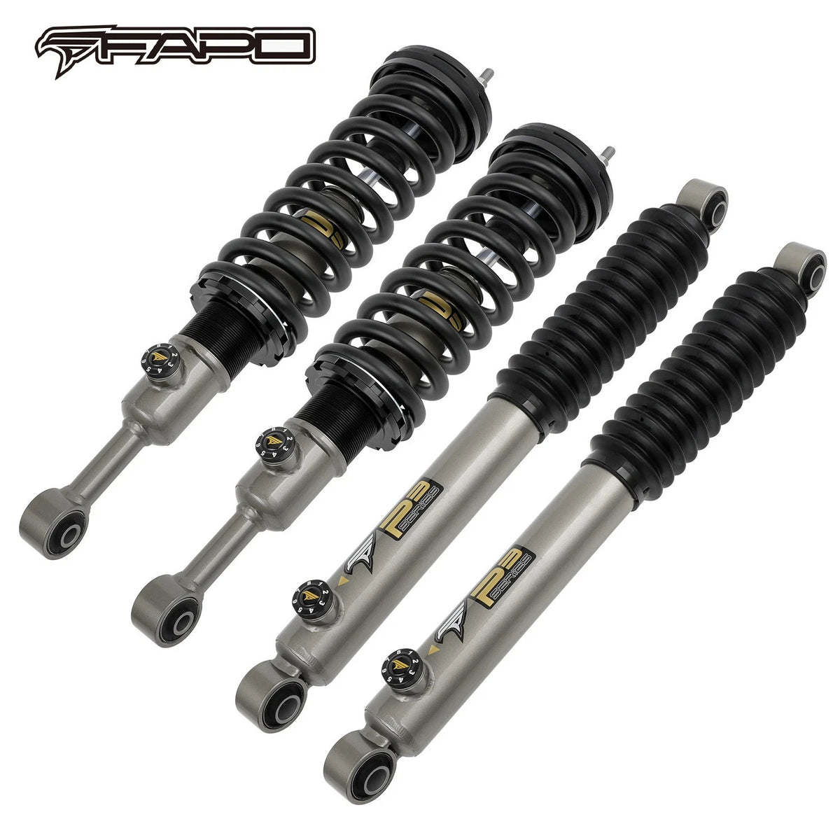 FAPO P3 Off Road 8-Stage Full Set 0-2" Lift Struts For Toyota Hilux 2006-2025
