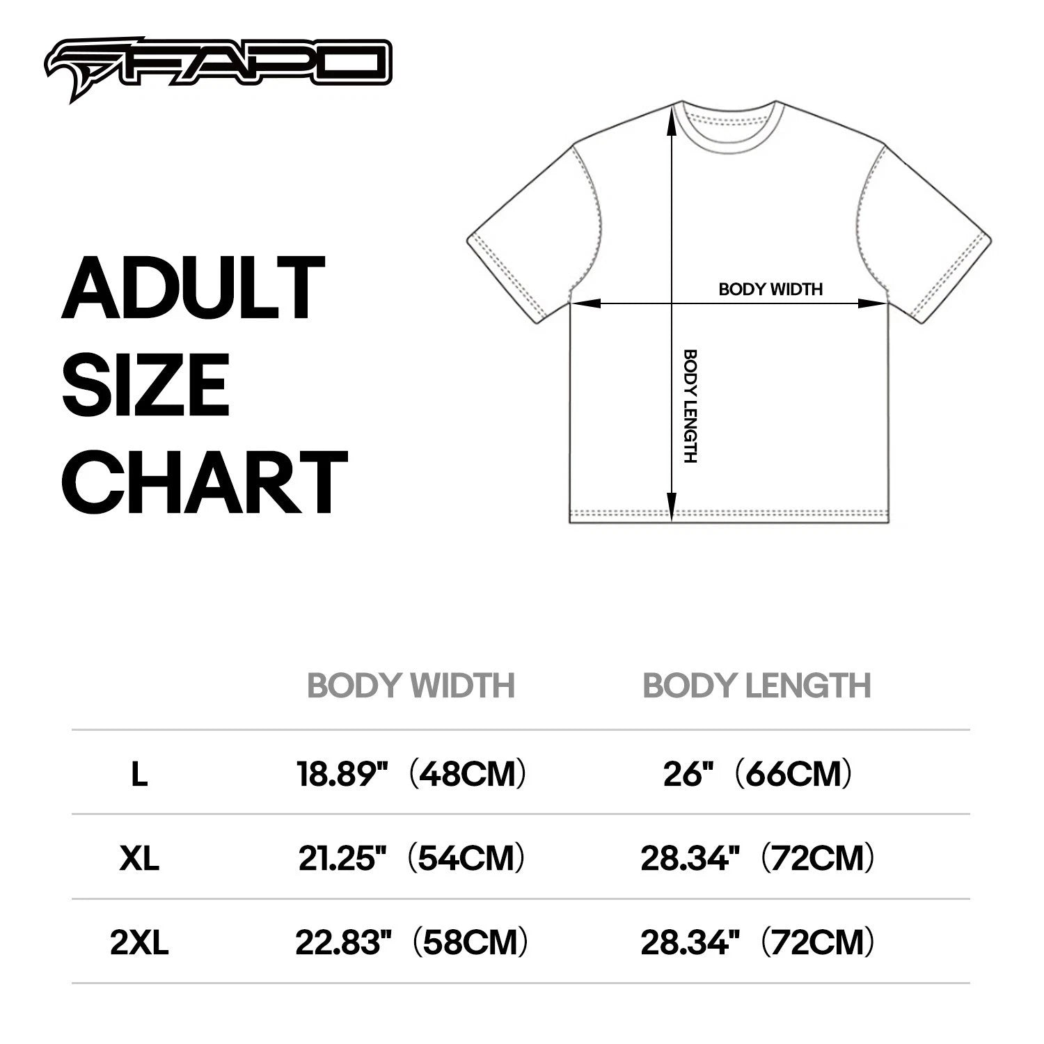 Official FAPO MOTO Adult Black T-Shirt
