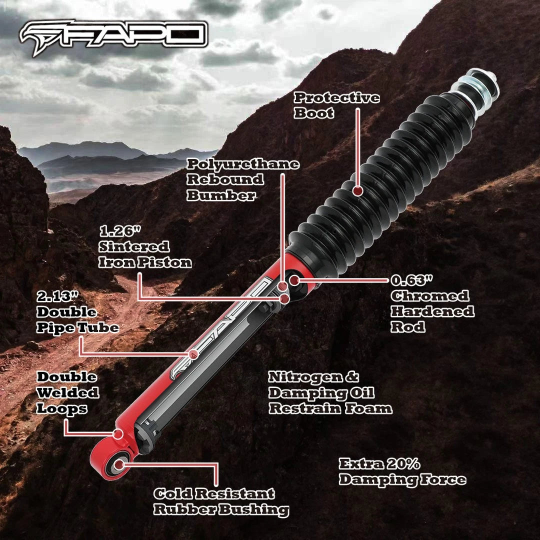 FAPO P1 Off-Road Full Set 0-2" Lift Struts For Toyota Hilux 2006-2025