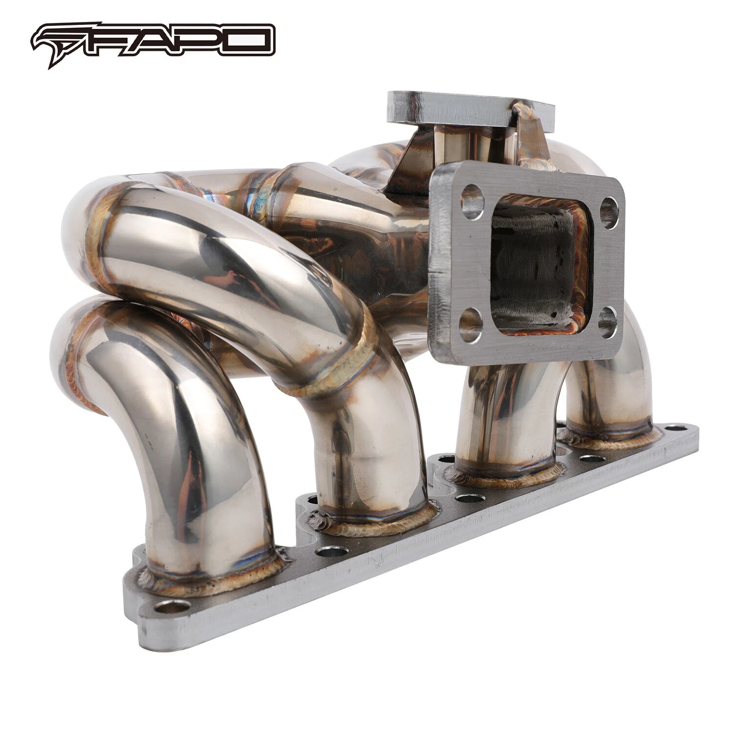 FAPO Turbo Manifold for Honda Civic del Sol CRX D15 D16 SOHC T3 38mm WG Ram Horn