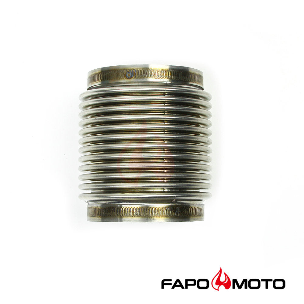 Universal 3  ID 304 STAINLESS EXHAUST FLEX BELLOWS 4  LONG For 3  Pipe ,ULTRA STRONG FE903010