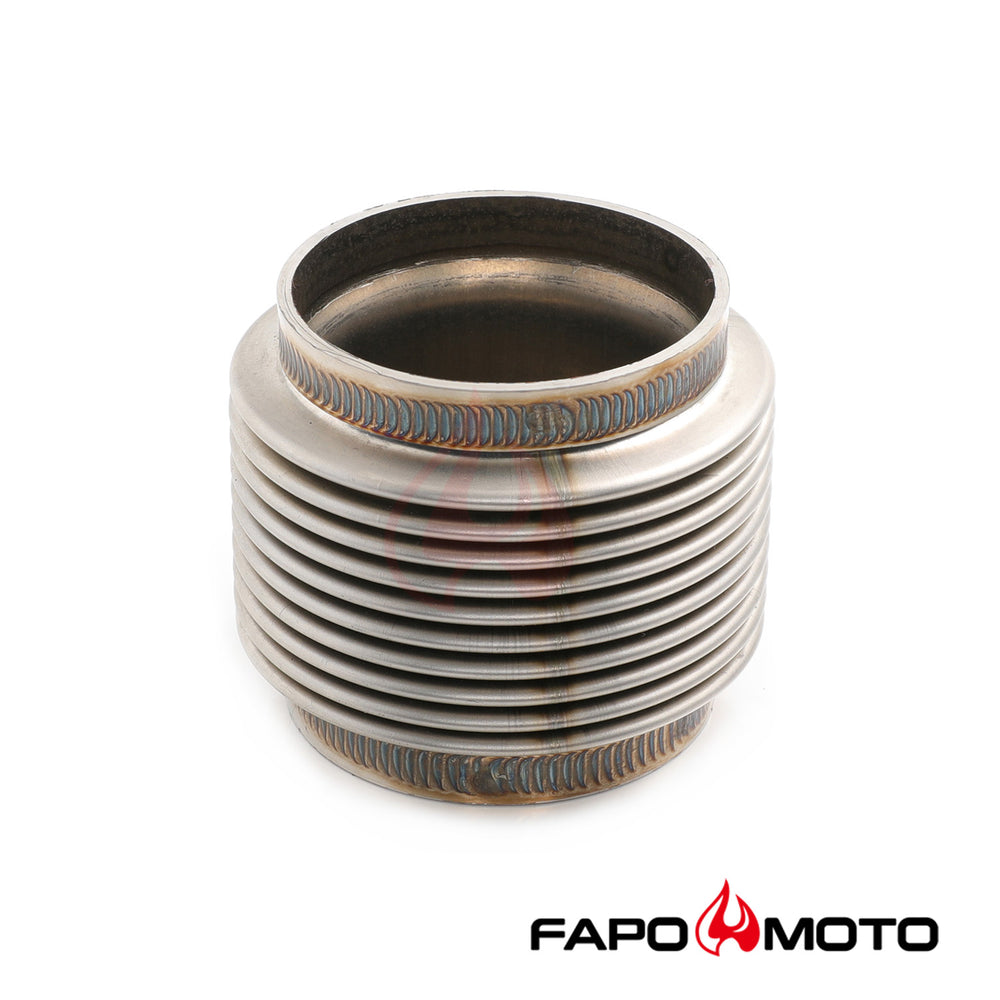 FE902310 2.25  ID T304 SS EXHAUST FLEX BELLOWS 2.55  Long Flex Joint Pipe ULTRA STRONG