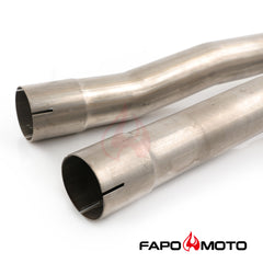 2.5  X-Pipe Mid-Pipe compatible with Ford Mustang GT 15-18 S550 Resonator Delete 5.0L Coyote V8 FE748010
