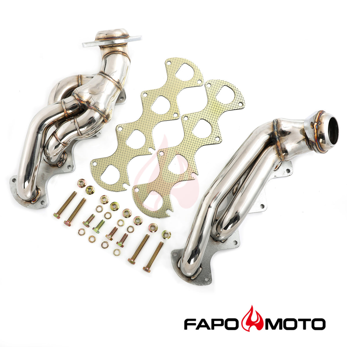 FE696510 FAPO Shorty Headers for 04-10 Ford F150 XL XLT FX4 Lariat King Ranch 5.4L 330 V8