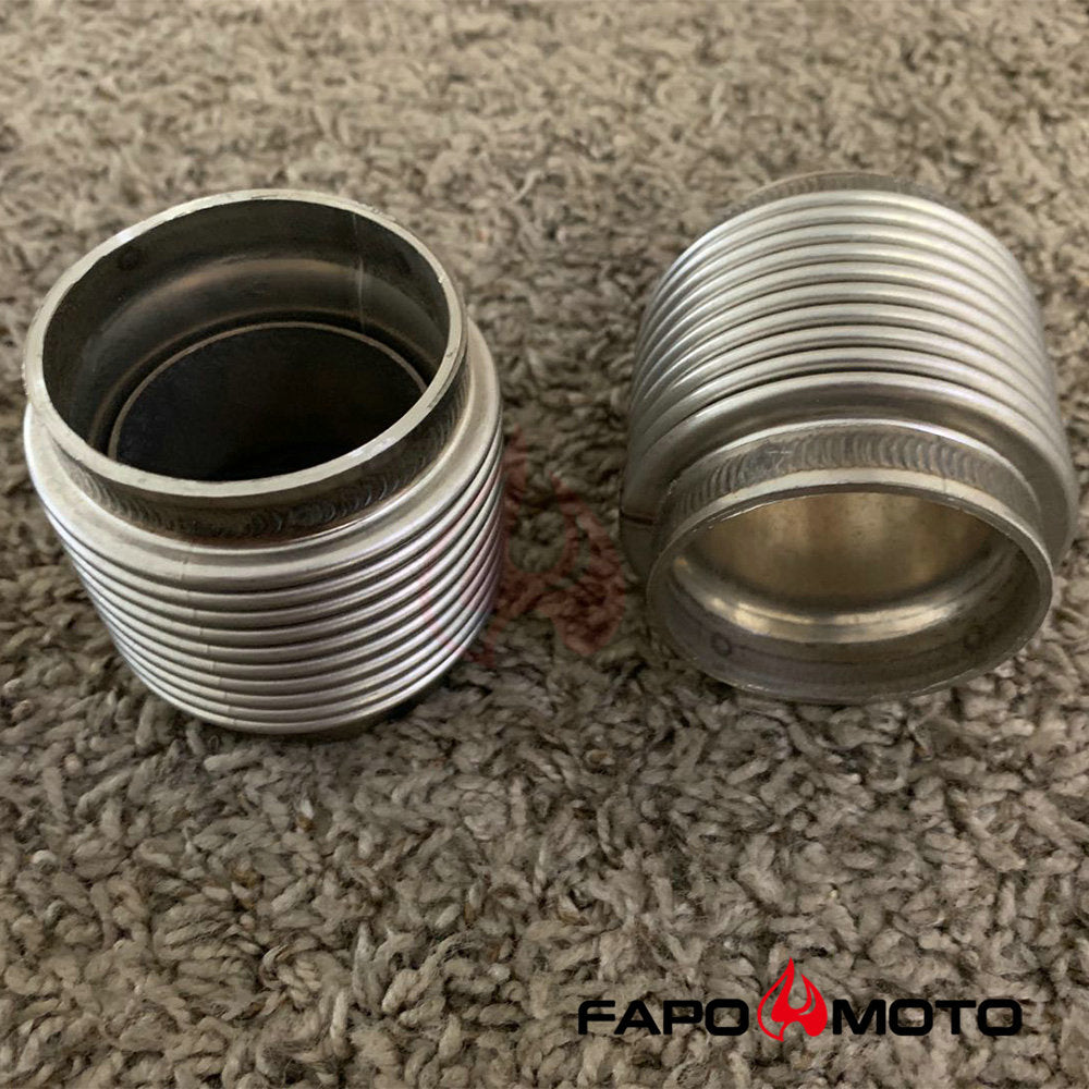 Universal 2  ID T304 SS EXHAUST FLEX BELLOWS 2.55  Long Flex Joint Pipe ULTRA STRONG FE902010
