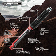 FAPO P1 Rear 4-6 in Lift Shocks for 2007-2018 Jeep Wrangler PA491910